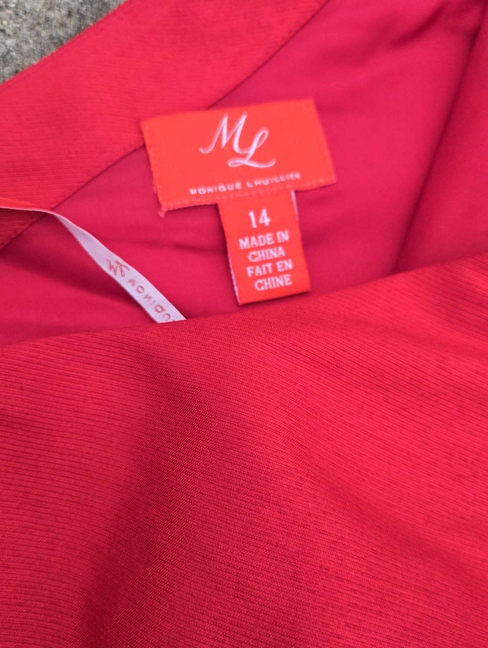 Monique Lhuillier red gown One Strap Mermaid Size 14 Dress In Red - Picture 15 of 16